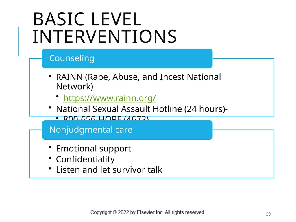 Sexual Assault Chapter 29 Sexual Assault and - slide 29 of 37