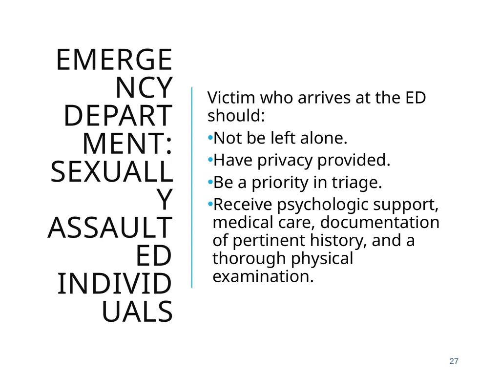 Sexual Assault Chapter 29 Sexual Assault and - slide 27 of 37