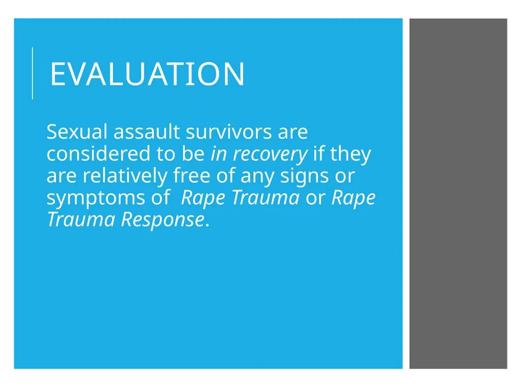 Sexual Assault Chapter 29 Sexual Assault and - slide 34 of 37