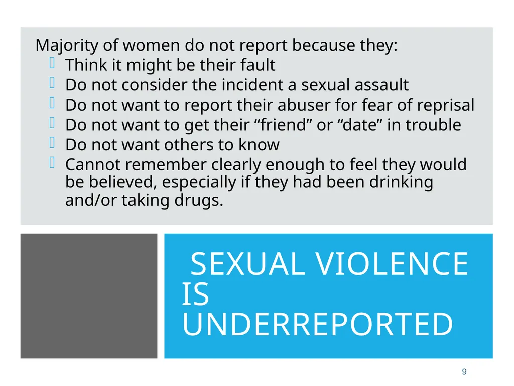 Sexual Assault Chapter 29 Sexual Assault and - slide 9 of 37