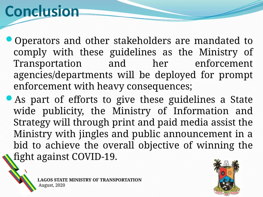 Presented by Dr Frederic Oladeinde Commissioner - slide 10 of 11
