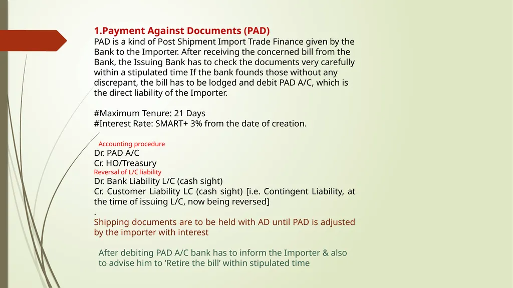 Foreign Trade Financing: Import Financing Prepared - slide 7 of 14