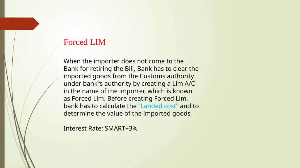 Foreign Trade Financing: Import Financing Prepared - slide 10 of 14