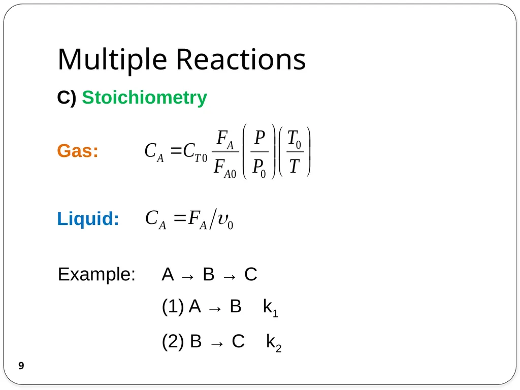 Chemical Reaction Engineering (CRE) is the field - slide 9 of 33