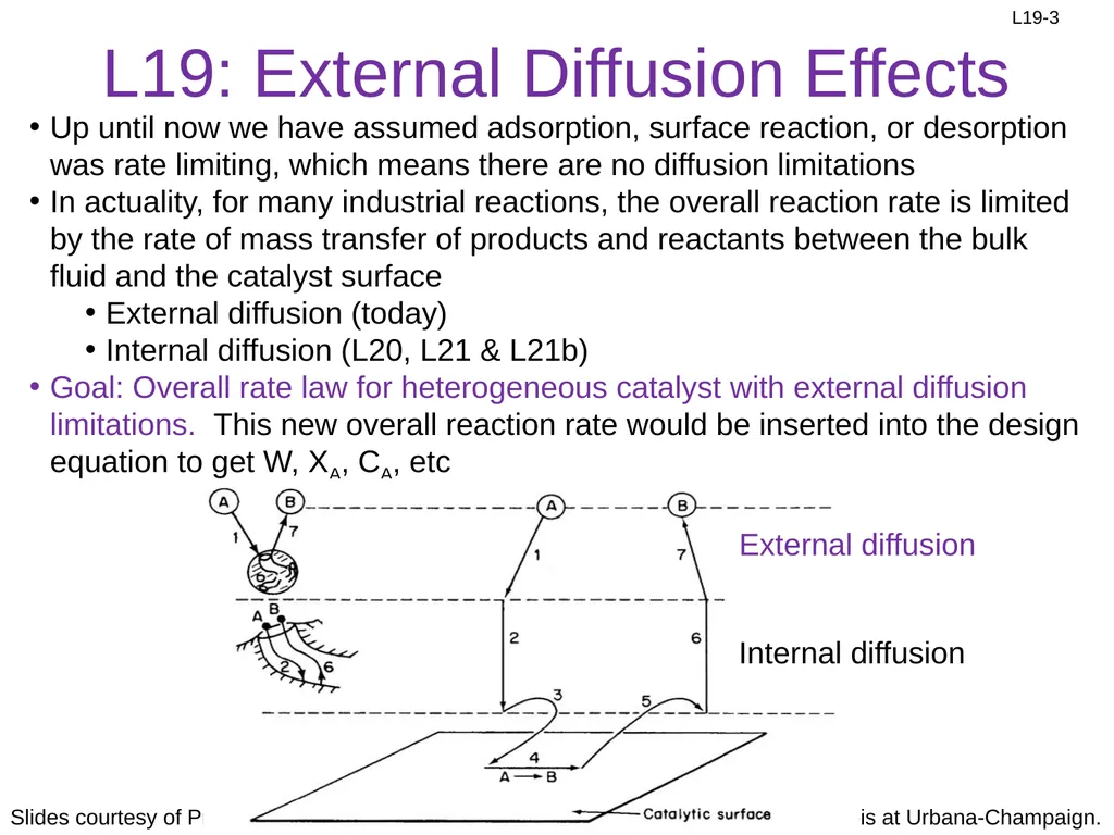 1. Mass transfer of A to surface 2. Diffusion of - slide 3 of 18