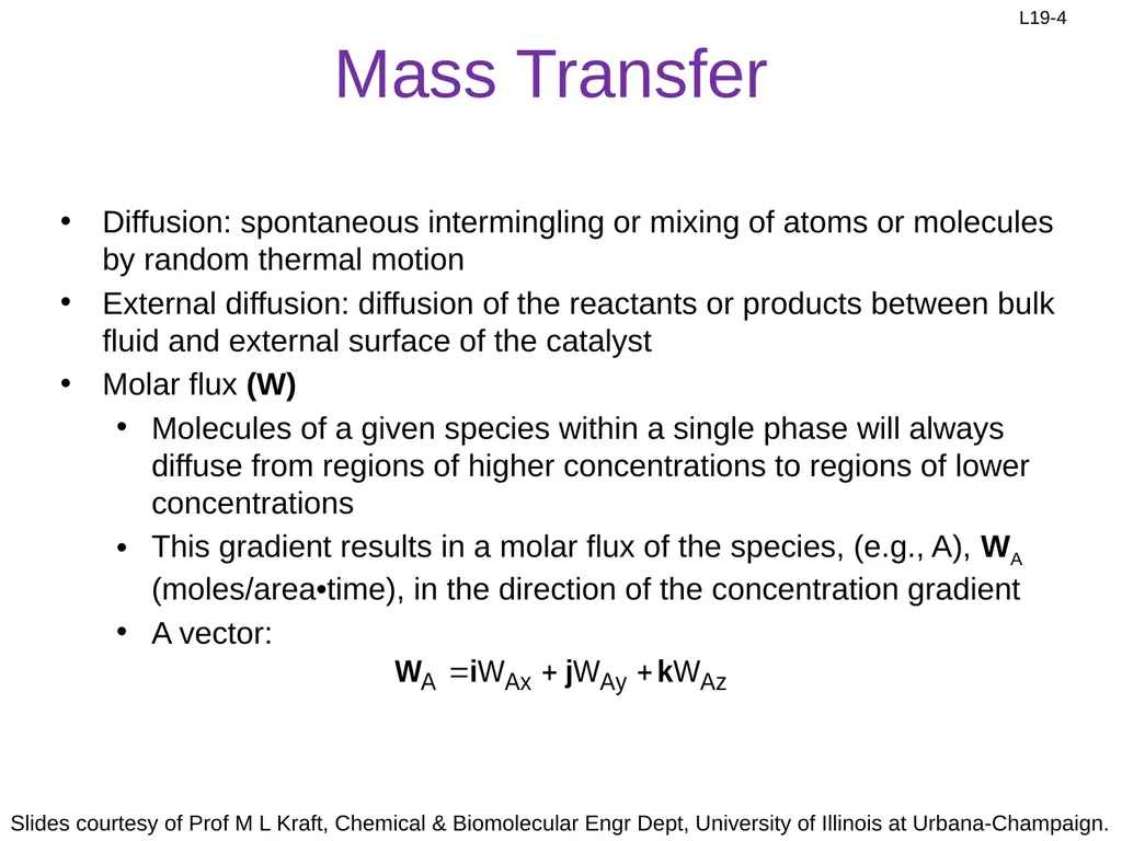 1. Mass transfer of A to surface 2. Diffusion of - slide 4 of 18