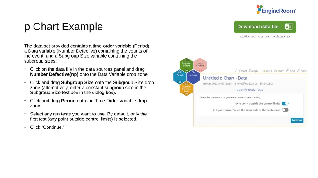 Attribute Control Charts (p Chart) When to use - slide 5 of 6