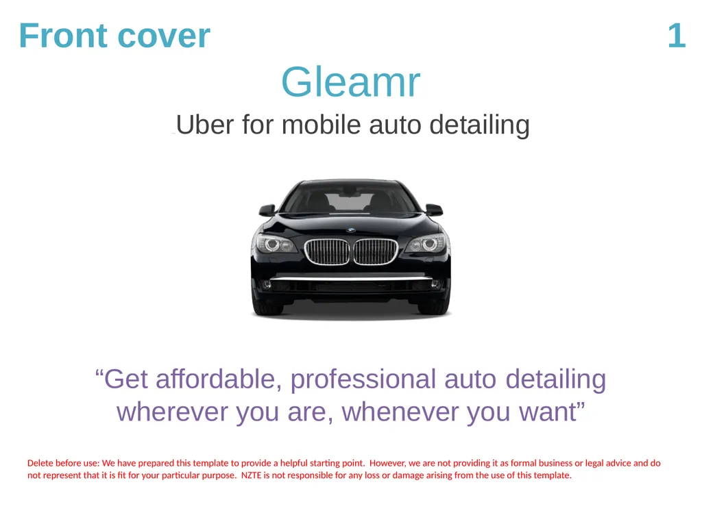 Gleamr A marketaUber for mobile auto detailing