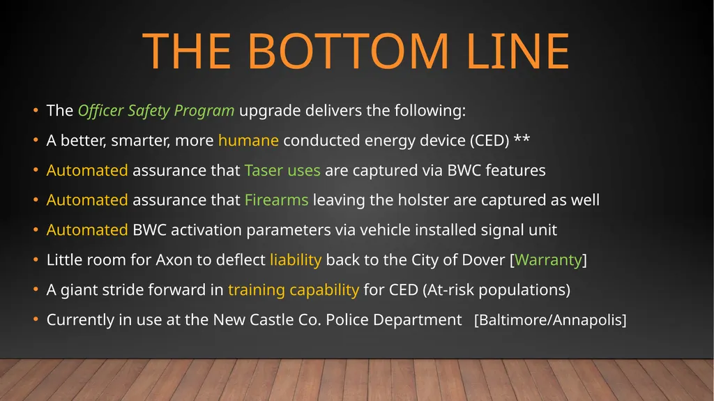 Body Worn Camera 2021 Program recommendation Dover - slide 25 of 26