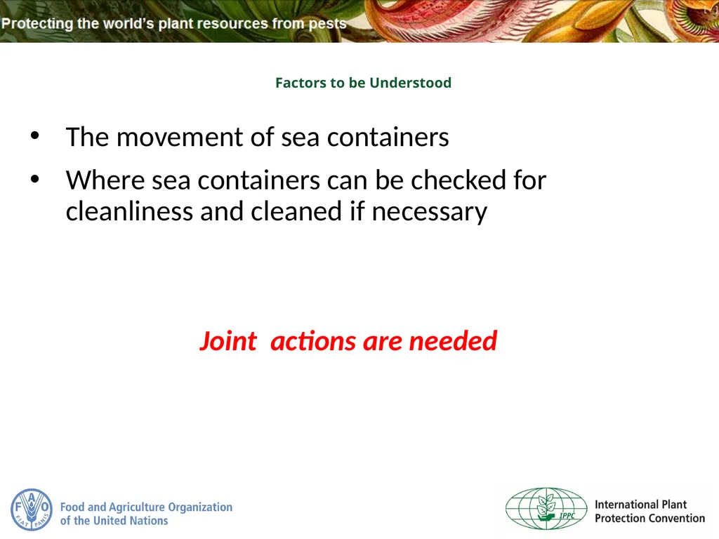 Sea Containers Task Force Update IPPC Secretariat - slide 3 of 20