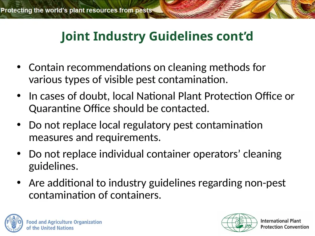 Sea Containers Task Force Update IPPC Secretariat - slide 12 of 20