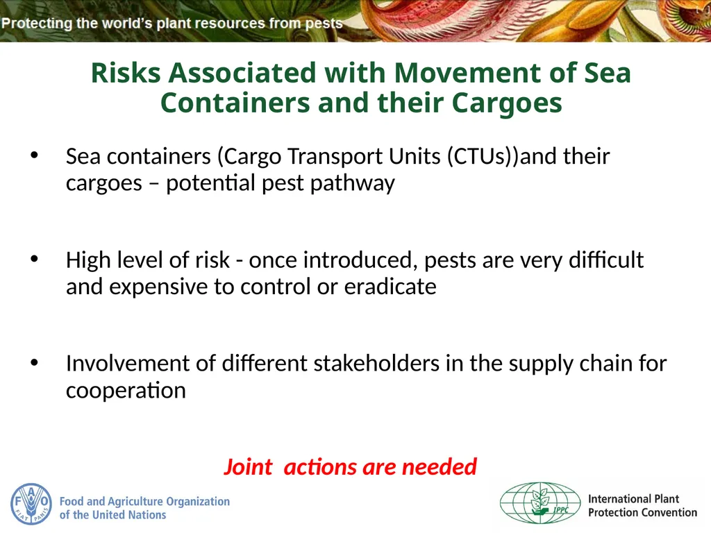 Sea Containers Task Force Update IPPC Secretariat - slide 2 of 20