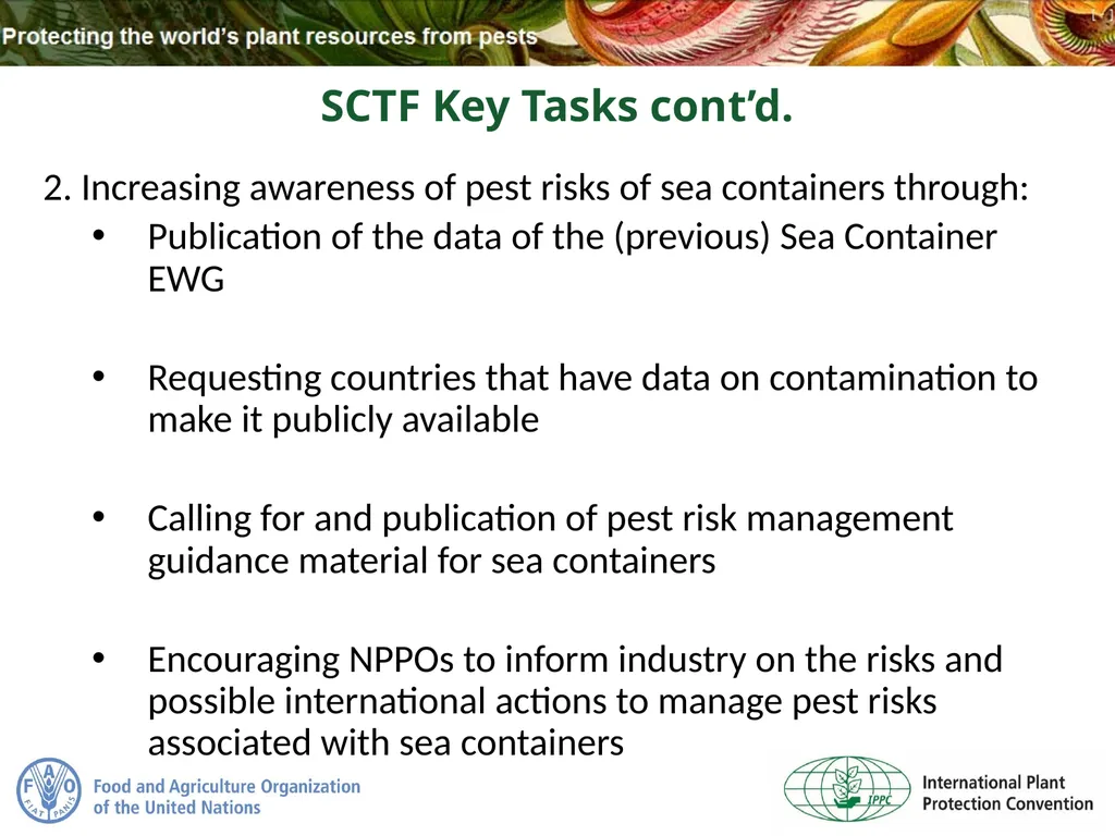 Sea Containers Task Force Update IPPC Secretariat - slide 15 of 20