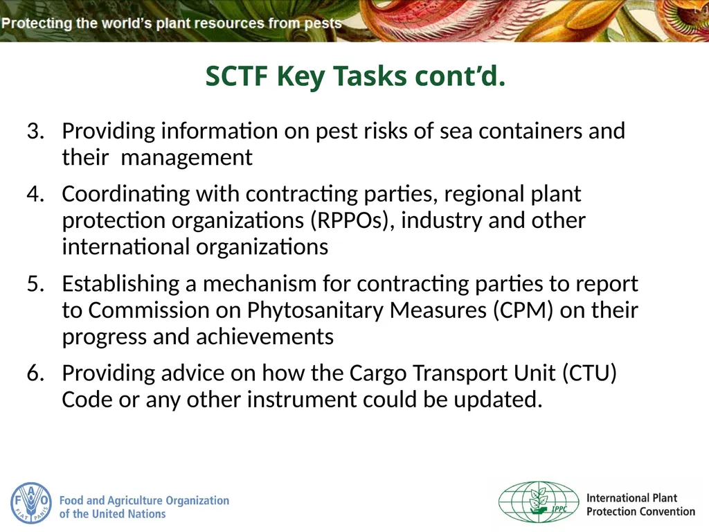 Sea Containers Task Force Update IPPC Secretariat - slide 16 of 20