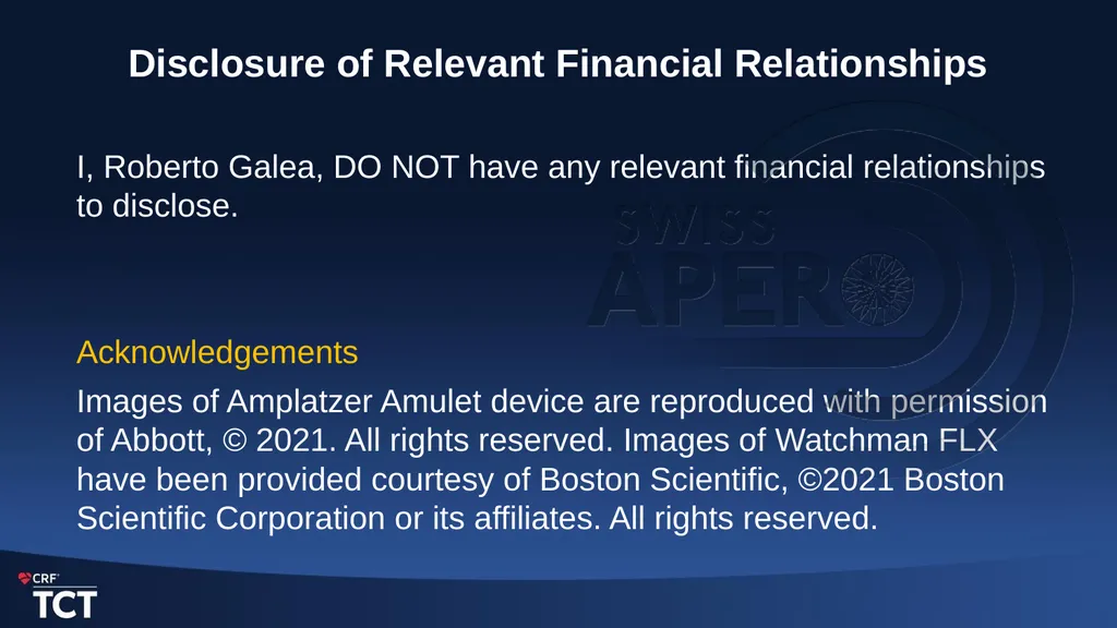 One-Year Outcomes after Amulet or Watchman/FLX - slide 2 of 15