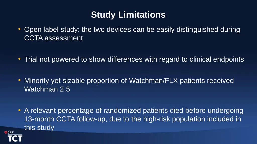 One-Year Outcomes after Amulet or Watchman/FLX - slide 14 of 15