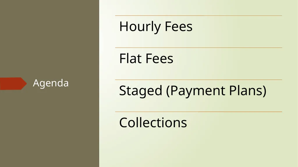 Setting and Collecting Fees Presented by: Becki - slide 4 of 13
