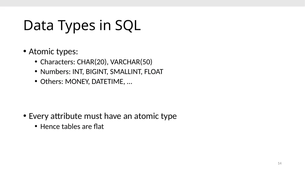 CS639: Data Management for Data Science Lecture 4: - slide 14 of 76