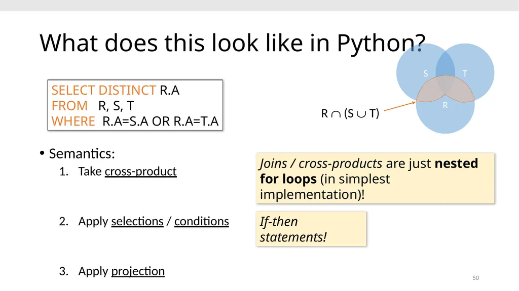 CS639: Data Management for Data Science Lecture 4: - slide 50 of 76
