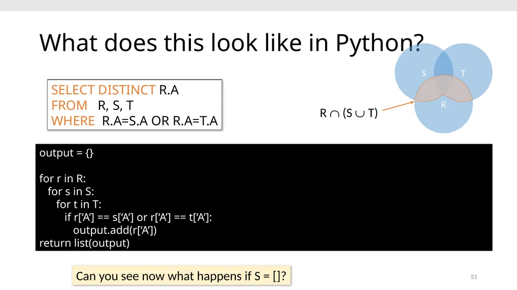 CS639: Data Management for Data Science Lecture 4: - slide 51 of 76