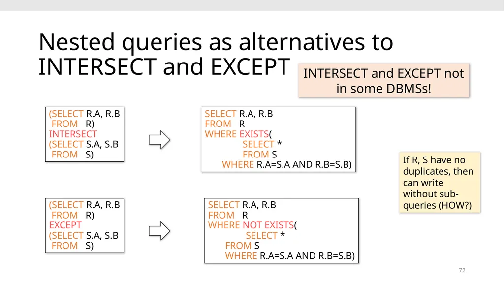 CS639: Data Management for Data Science Lecture 4: - slide 72 of 76