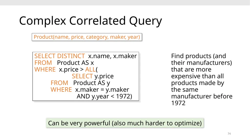 CS639: Data Management for Data Science Lecture 4: - slide 74 of 76