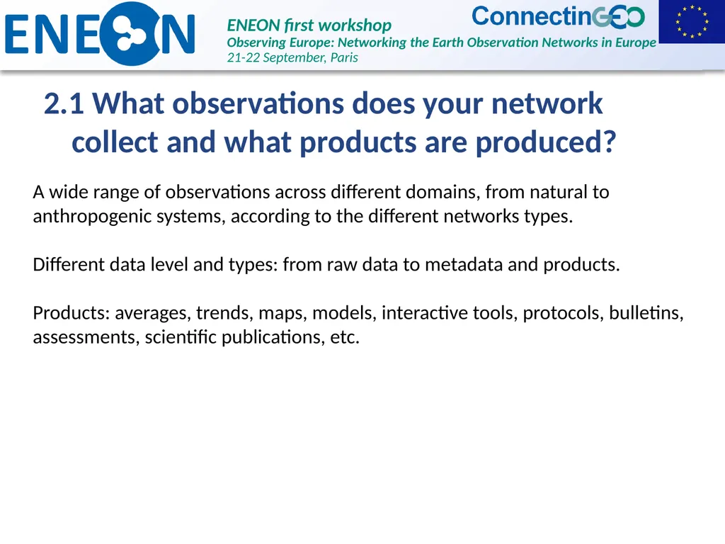 Summary on data availability, sharing, and gaps - slide 2 of 13