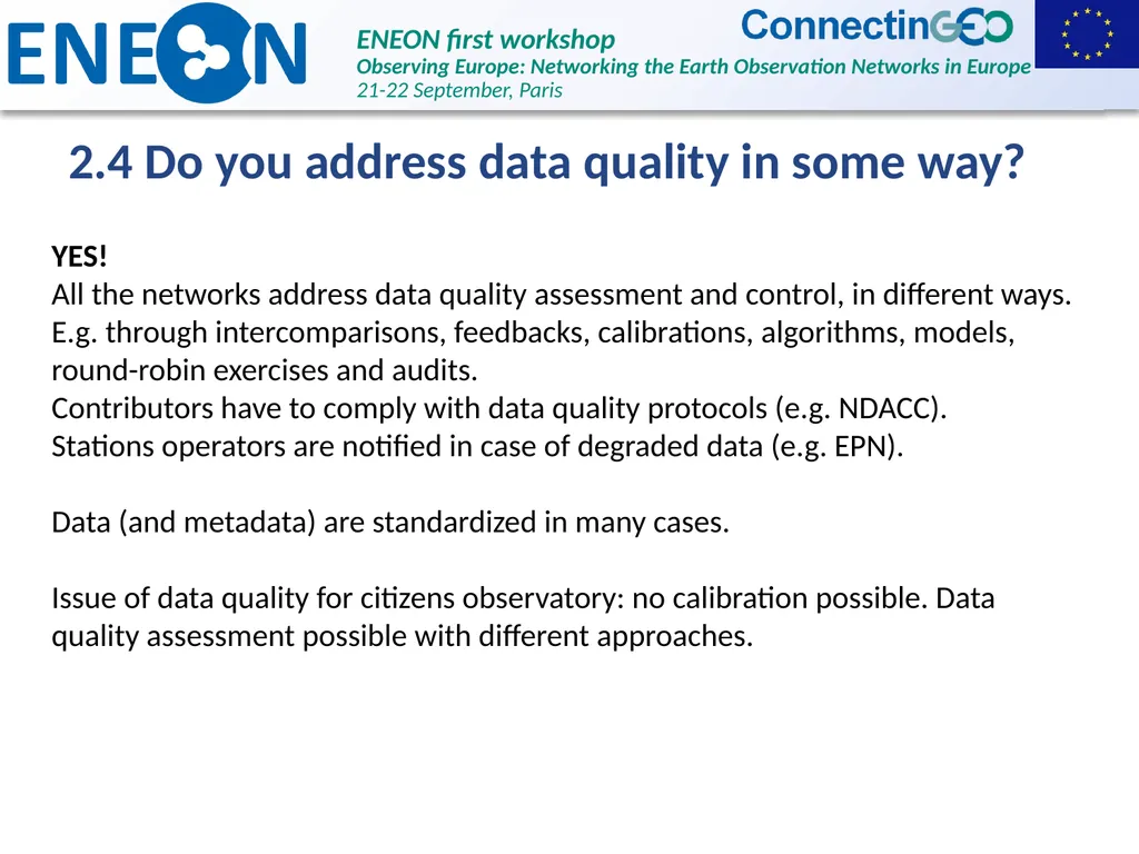 Summary on data availability, sharing, and gaps - slide 5 of 13