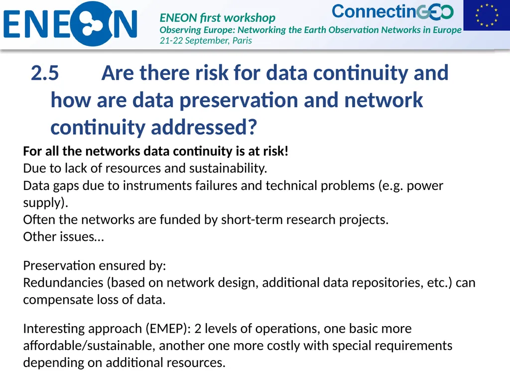 Summary on data availability, sharing, and gaps - slide 6 of 13