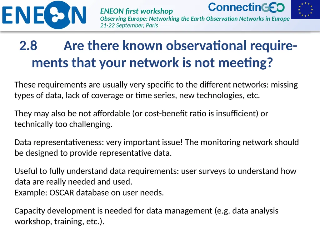 Summary on data availability, sharing, and gaps - slide 10 of 13