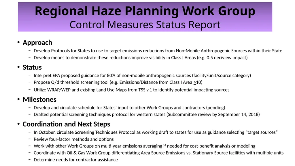 WRAP TSC/Co-Chairs Call Workplan Progress Update - slide 24 of 28