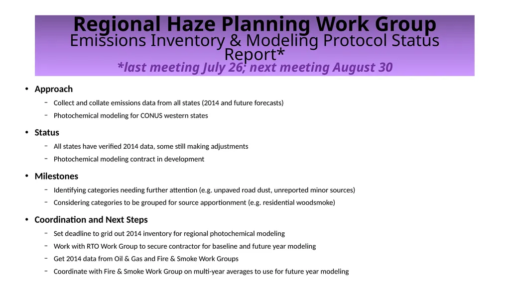 WRAP TSC/Co-Chairs Call Workplan Progress Update - slide 25 of 28