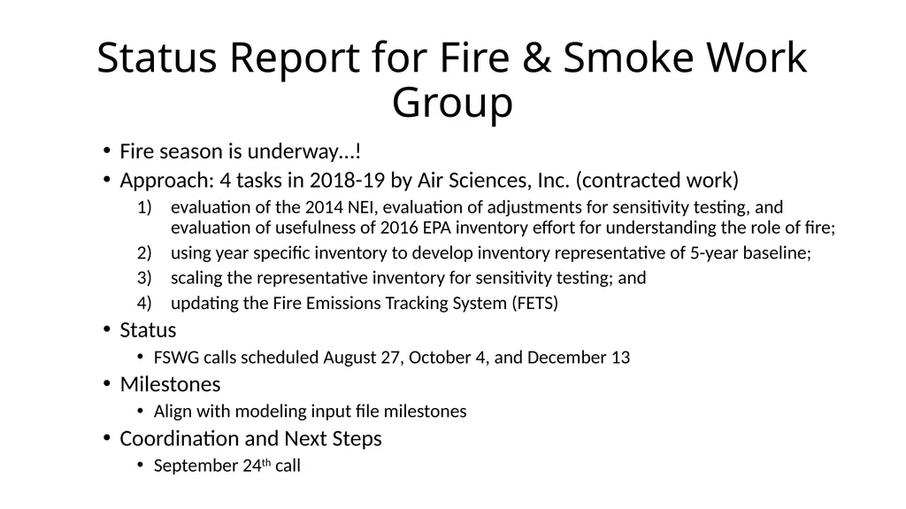 WRAP TSC/Co-Chairs Call Workplan Progress Update - slide 7 of 28
