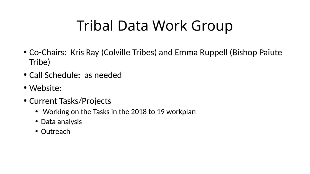 WRAP TSC/Co-Chairs Call Workplan Progress Update - slide 3 of 28