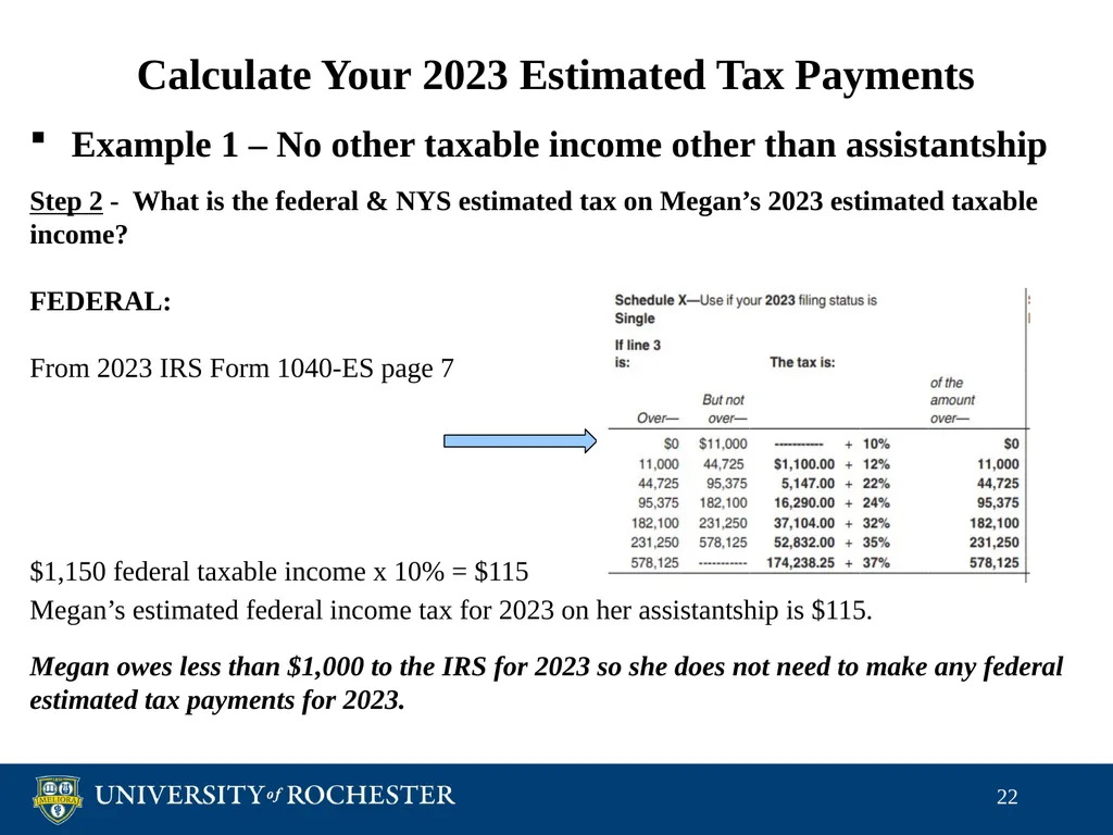 Tax Reporting of Graduate Student Payments School - slide 22 of 34