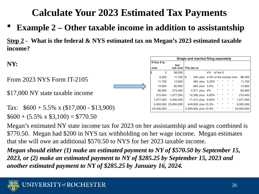 Tax Reporting of Graduate Student Payments School - slide 26 of 34