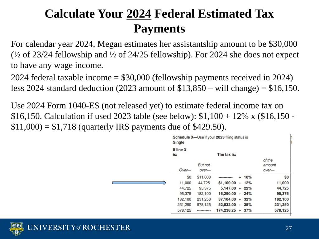 Tax Reporting of Graduate Student Payments School - slide 27 of 34
