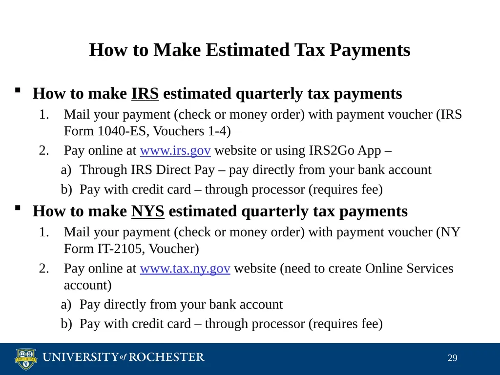 Tax Reporting of Graduate Student Payments School - slide 29 of 34