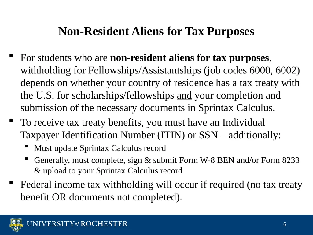 Tax Reporting of Graduate Student Payments School - slide 6 of 34