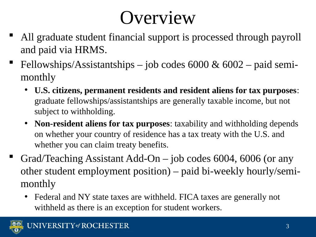 Tax Reporting of Graduate Student Payments School - slide 3 of 34