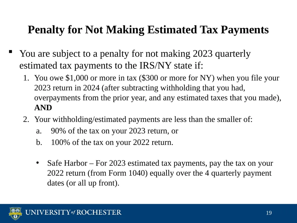 Tax Reporting of Graduate Student Payments School - slide 19 of 34