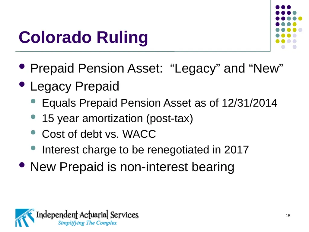 Retirement Plans in the Regulated Sector 2016 - slide 15 of 20
