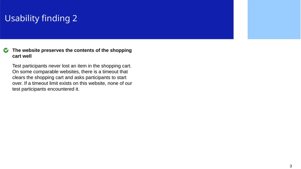 CPUX-UT – Example of Basic Usability Test Report - slide 3 of 15