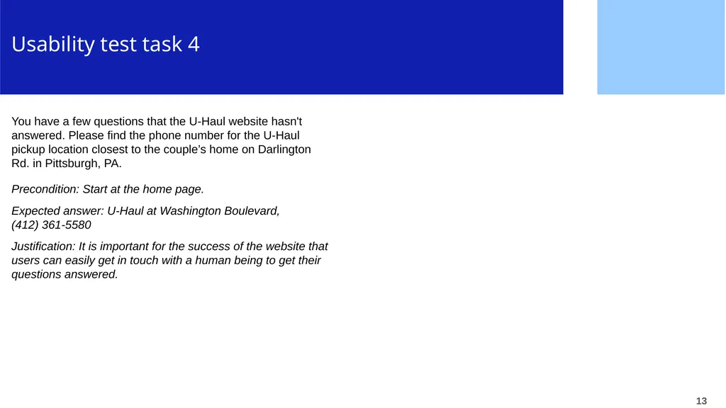 CPUX-UT – Example of Basic Usability Test Report - slide 13 of 15