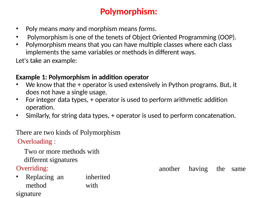 Introduction to Object Oriented Programming in - slide 35 of 44