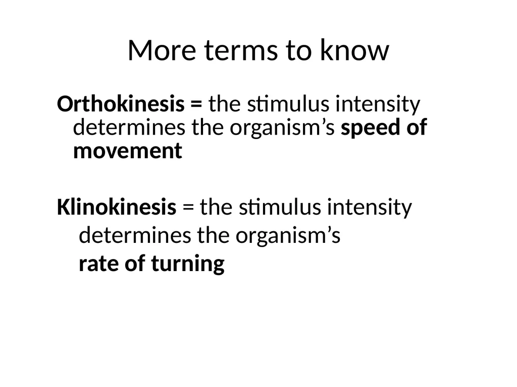 ORIENTATION RESPONSES How organisms position - slide 10 of 42
