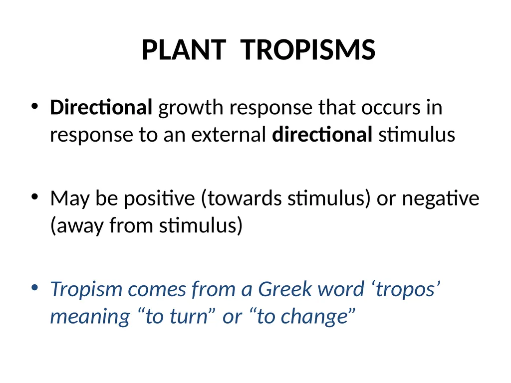 ORIENTATION RESPONSES How organisms position - slide 21 of 42
