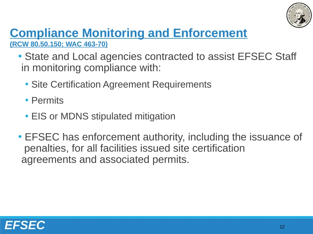 Washington State Energy Facility Site Evaluation - slide 12 of 13