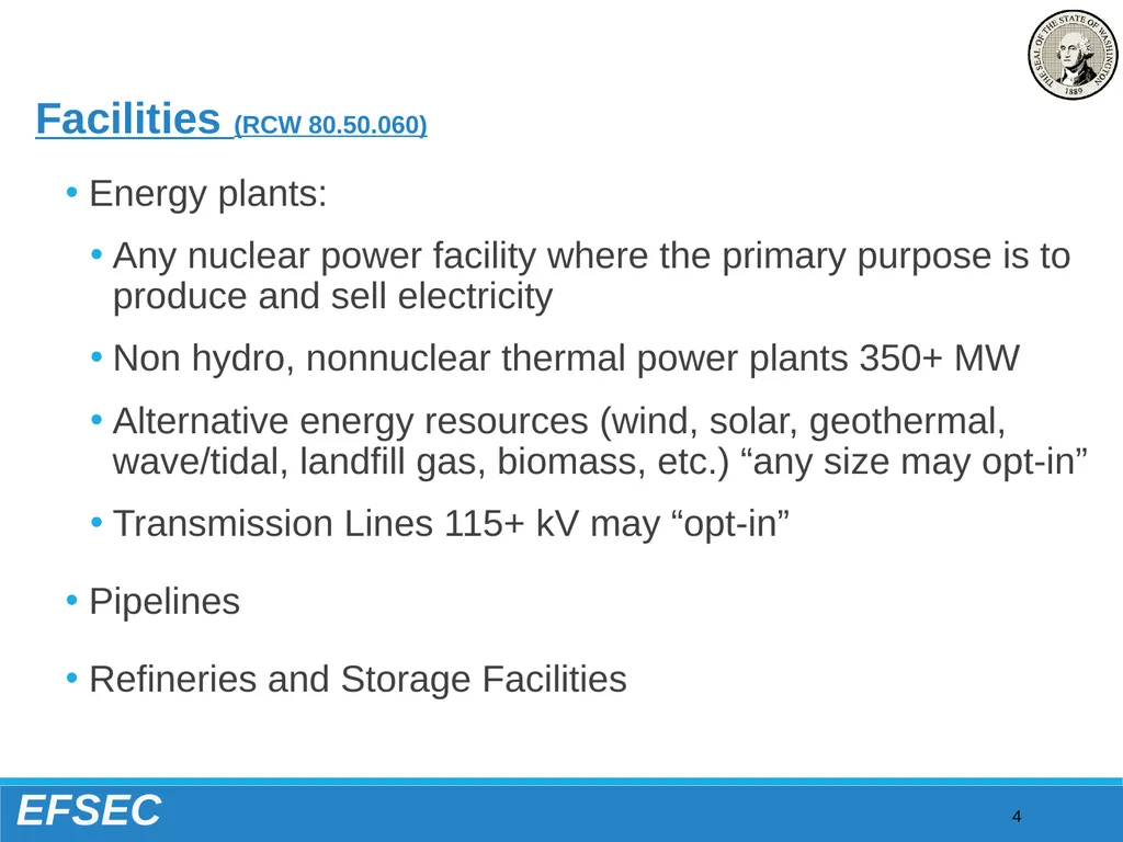 Washington State Energy Facility Site Evaluation - slide 4 of 13