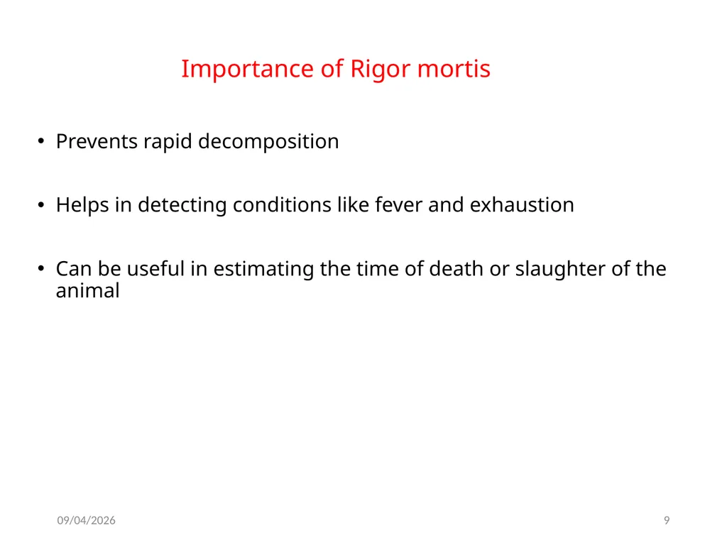 Rigor mortis Dr. Mbaimbai Francis (BVM, MPVM) - slide 9 of 10